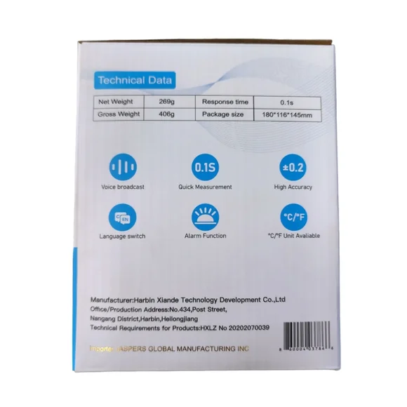 Infrared Thermometer Digital LCD Wall Mount Non Contact Temperature Alarm USB - Picture 6 of 6